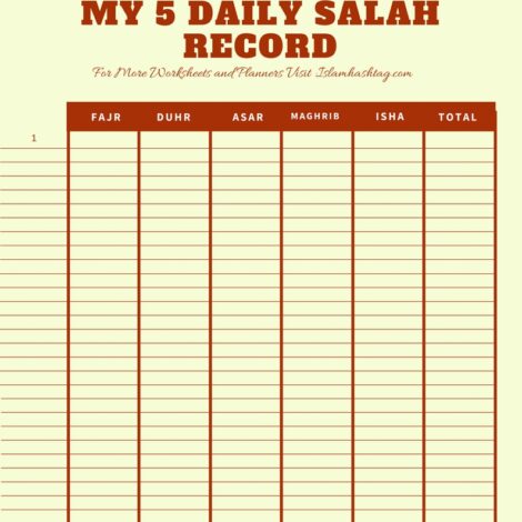 Salah tracker Calender