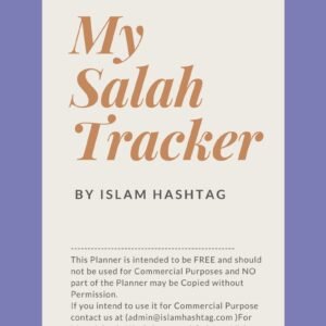 Salah Tracker Journal