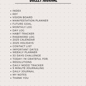 2025 Bullet Journal