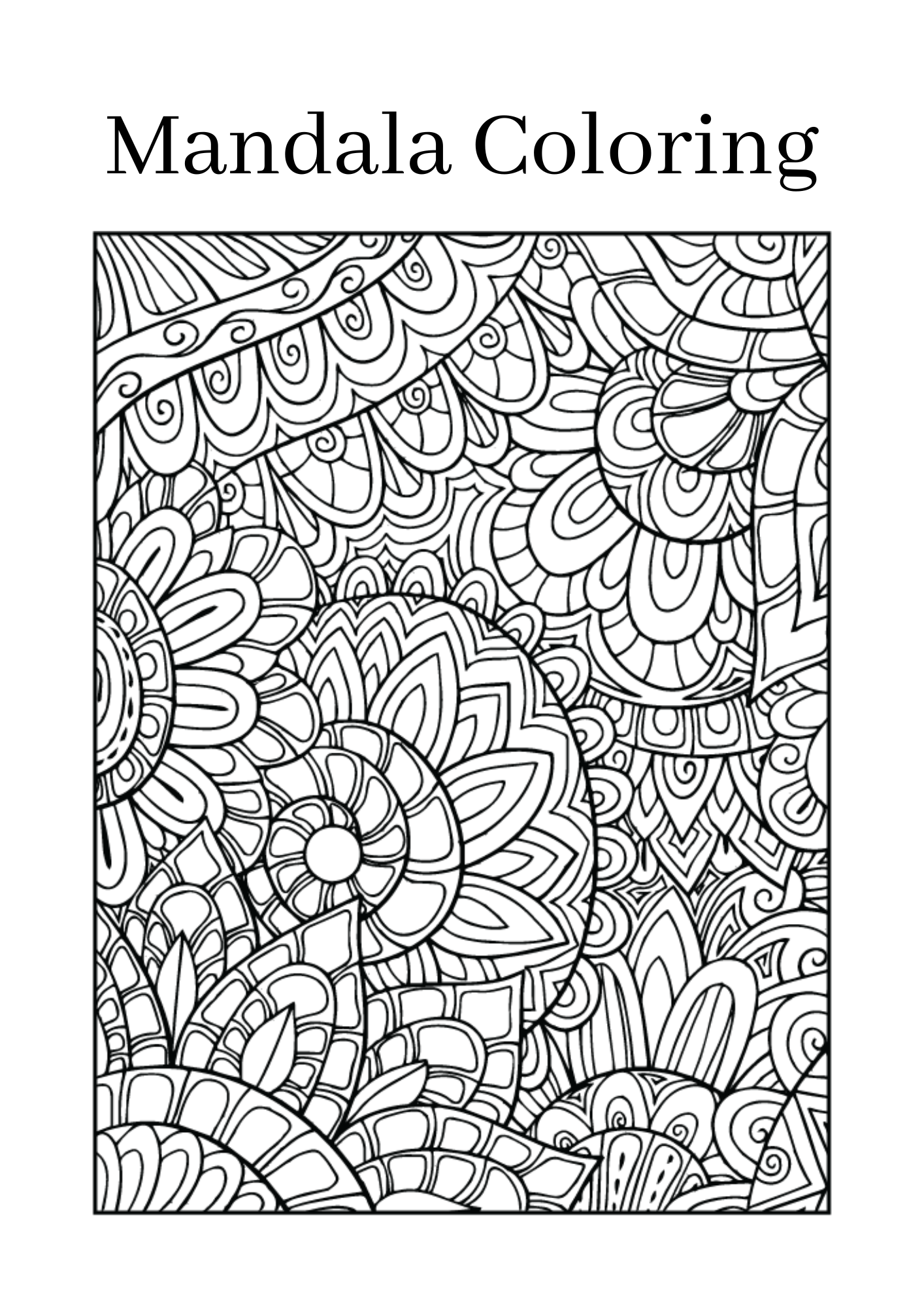 Mandala coloring book